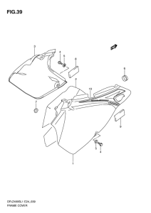 DR-Z400 Обтекатель задний