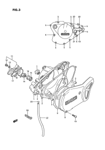 RM80 Crankcase cover - water pump