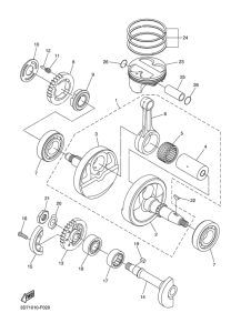 WR250X Crankshaft & piston