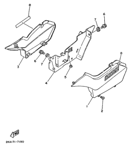 TW200E Side cover  /  oil tank