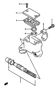 DR800 Передний тормозной цилиндр