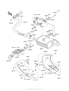 KLE650 Глушитель