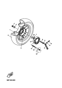 XN125 Rear wheel complete assy