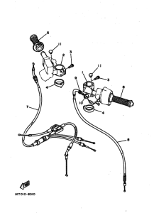 TZR250 Рулевой рычаг и кабель