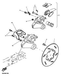 TT600R Задний суппорт