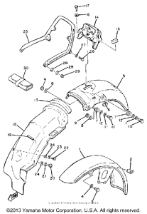XS400SG Крыло переднее и задние