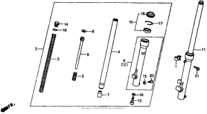 XR80R Front fork 85-87