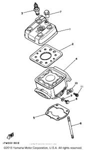 DT50A Cylinder head - cylinder