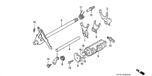 MT50F Shift drum / shift fork