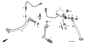XL700V (ABS) Pedal / side stand