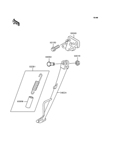 ZR400 Подножка