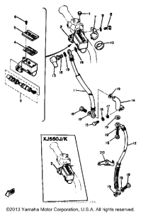 XJ550H Главный тормозной цилиндр
