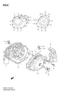 DL650 Crankcase cover ass`y  (v