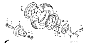 Z50J Rear wheel complete assy