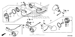 VT1300CT Задний фонарь