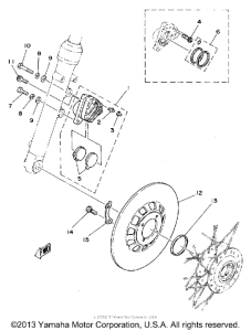 TZ125G Передний суппорт