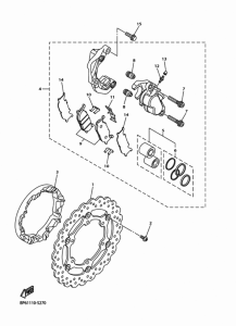 XVS950C Передний суппорт