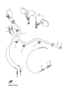 XVS400C ｽﾃｱﾘﾝｸﾞﾊﾝﾄﾞﾙ & ｹｰﾌﾞﾙ 2