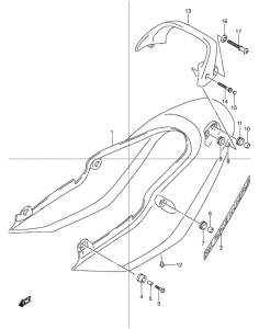 GSF600 Обтекатель сидения