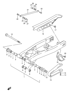 DR125 Маятник задний