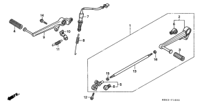 VFR400R Brake pedal / change pedal