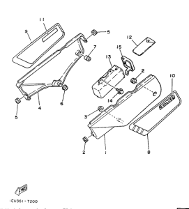 XT250 Side cover  /  oil tank