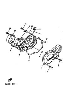 DT50LC Crankcase cover ass`y  (v