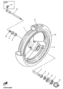 YZF750SP Wheel comp