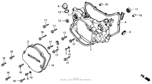 CR125R Right crankcase cover 87-89