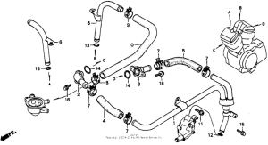 VT1100C Патрубки охлаждения