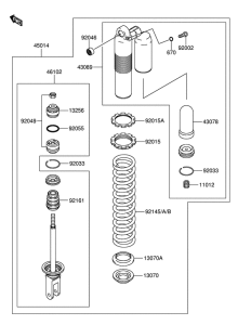 RM-Z250 Абсорбер удавный в сборе задний