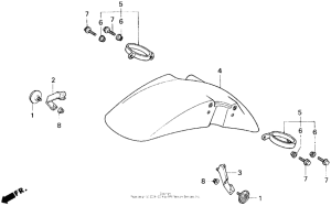 VFR750R Переднее крыло