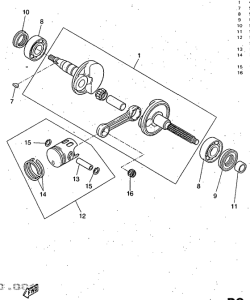 YQ50R Коленвал и поршень