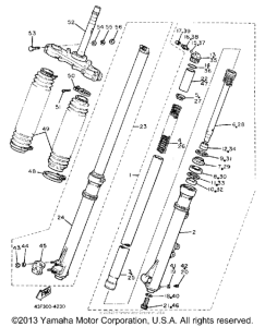 XT600WC (CA ED.) Передняя вилка