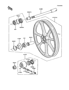Z750 Переднее колесо