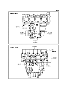 ZX1000 Болты крепления картера