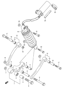 GSX750 Втулки заднего рычага