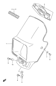 DR125 Headlamp cover  front fender