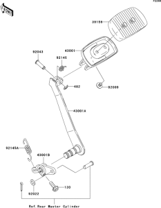 VN1600 Педаль тормоза