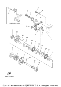 YZ250T1 Регулятор,вед .звезда