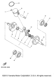 YZ85P Коленчатый вал и Поршень