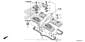 CB1100 (ABS) Крышка головки цилиндров
