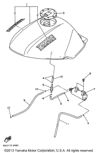 XJ600SHC Топливный бак