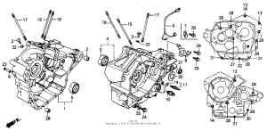 VT600C Картер двигателя