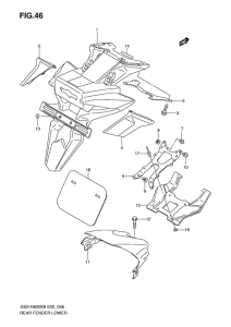 GSX-R600 Заднее крыло lower
