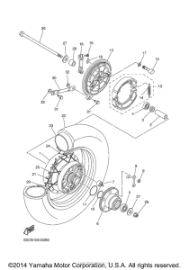 XVS650A Переднее колесо