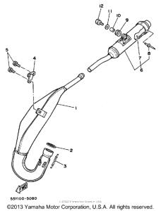 YZ125N Выхлопная система