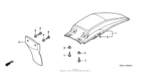 XR80R Rear fender 95-00