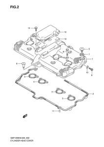GSF1200S Крышка головки цилиндров