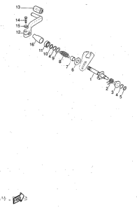 DT50R Eje cambio. pedal